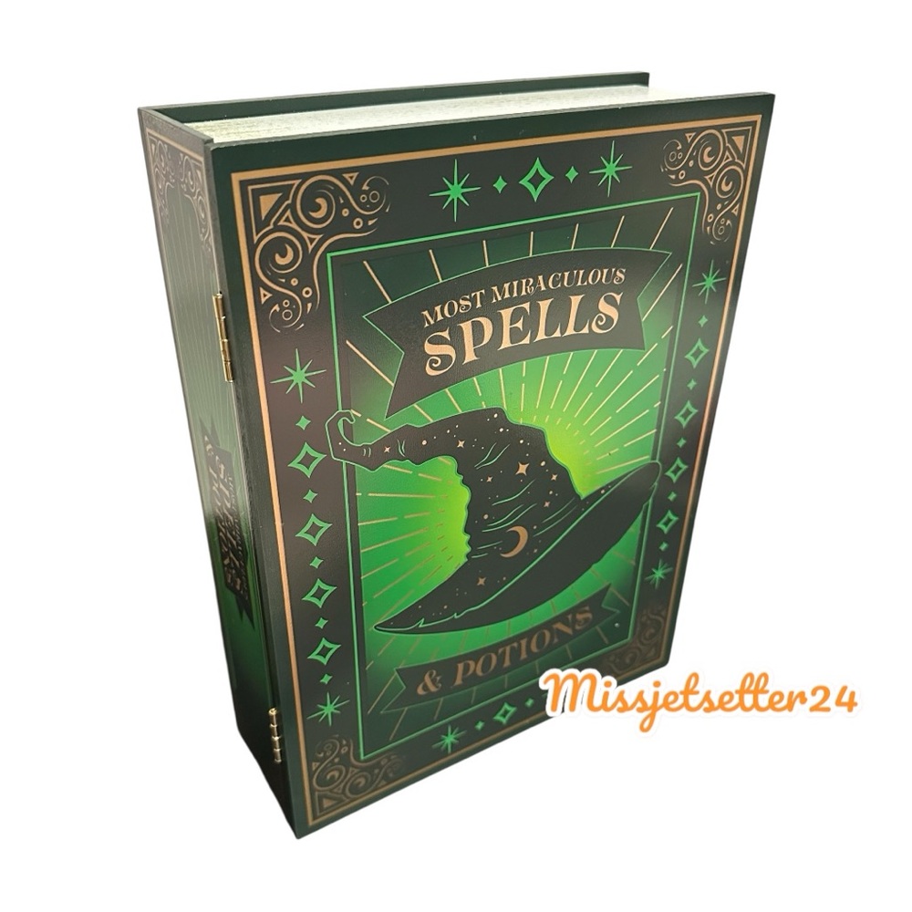 NWT Most Miraculous Spells and Potions Faux Book Target Halloween Witch Green